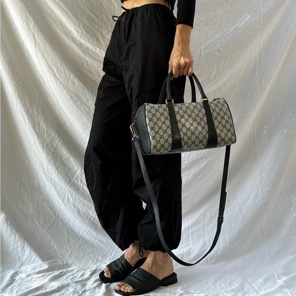 GUCCI GG Canvas Sherry Line Vintage Boston Bag Authentic - Picture 13 of 15